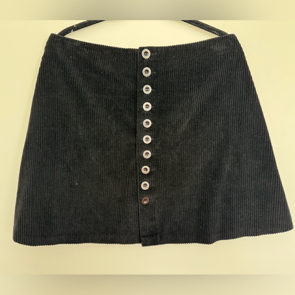 Vintage Y2K NWT Express Black Corduroy Preppy Mini Skirt- size 13/14